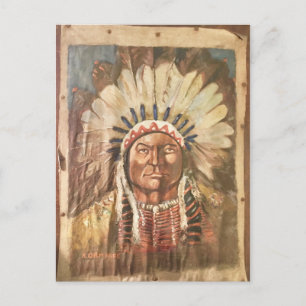 Sitting Bull Indian Chief Postcard
