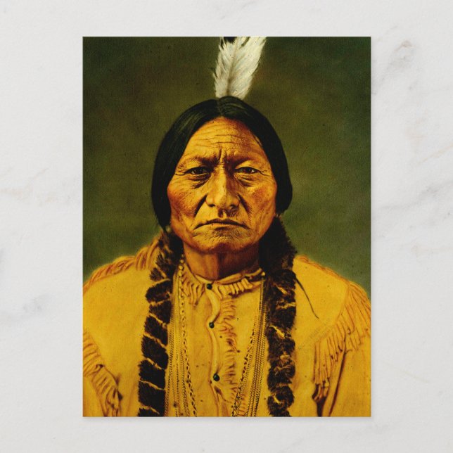 Sitting Bull Native American Indian Chief Postcard (Front)