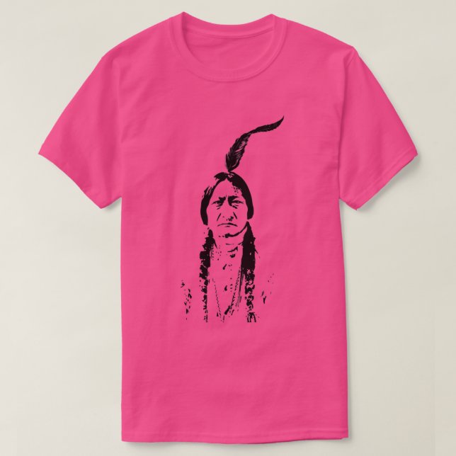 Sitting Bull Native AmericanTShirt  T-Shirt (Design Front)