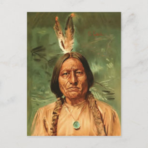 Sitting-Bull painted by William Gilbert Gaul 1890 Postcard