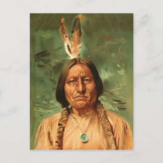 Sitting-Bull painted by William Gilbert Gaul 1890 Postcard