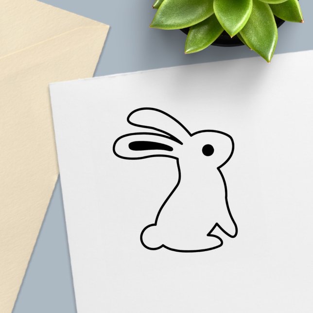 Sitting Bunny Rabbit Colour Me Self-inking Stamp (Creator Uploaded)