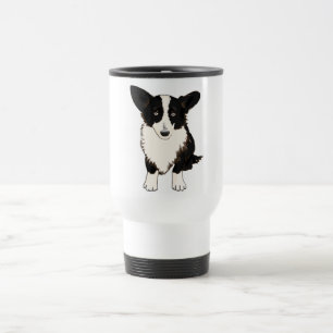 Sitting Cardigan Welsh Corgi Illustration Travel Mug
