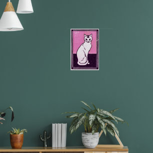 Sitting cat by Julie de Graag Poster