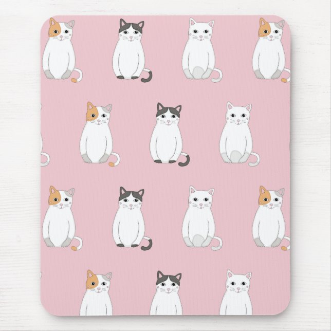 Sitting cat mouse mat (Front)