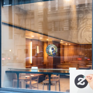 Sitting Cat Stained Glass Style Suncatcher Window Cling