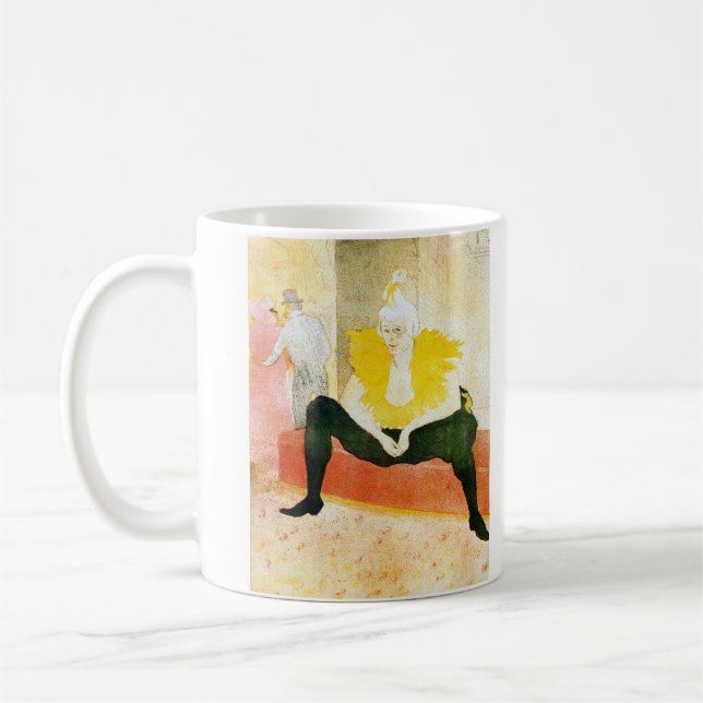 Sitting Clown by Toulouse-Lautrec Coffee Mug (Left)