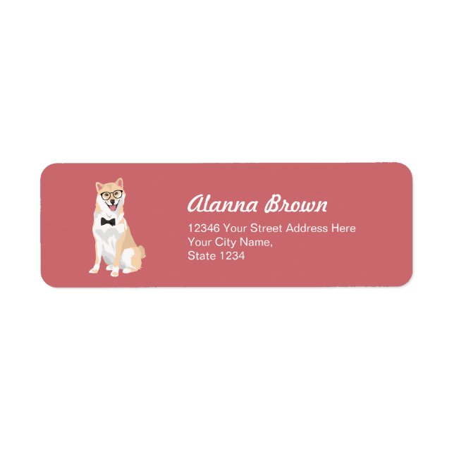 Sitting Cool Hipster Shiba Inu for Dog Lovers (Front)