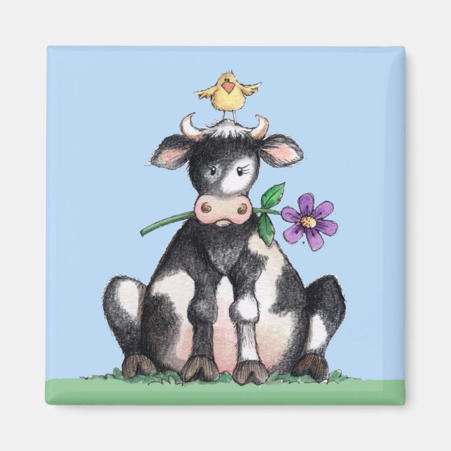 Sitting Cow Magnet (Front)