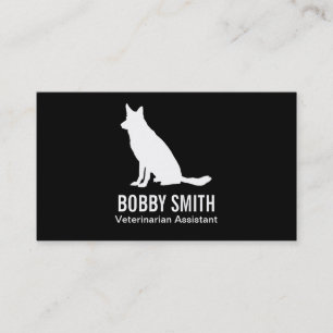 Sitting Dog II   Veterinarian Business Card