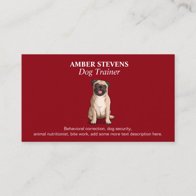 Sitting Doggie Business Card (Front)