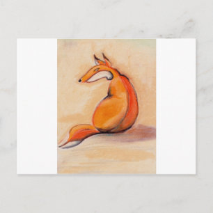 Sitting Fox Postcard