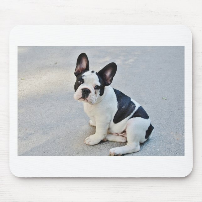 sitting french bulldog mouse mat (Front)