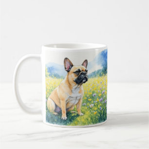 Sitting Frenchie French Bulldog Watercolor  Coffee Mug