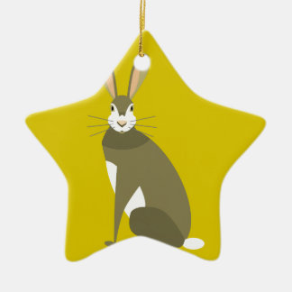Sitting Hare Ceramic Tree Decoration