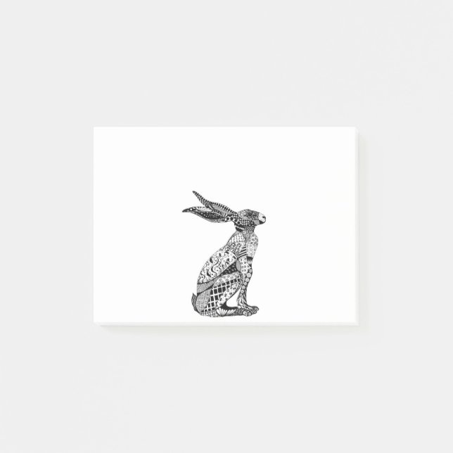 sitting hare mobile post-it notes (Front)
