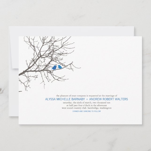 Sitting in a Tree Wedding Invitation (Front)