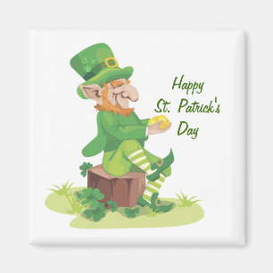 Sitting Leprechaun Magnet
