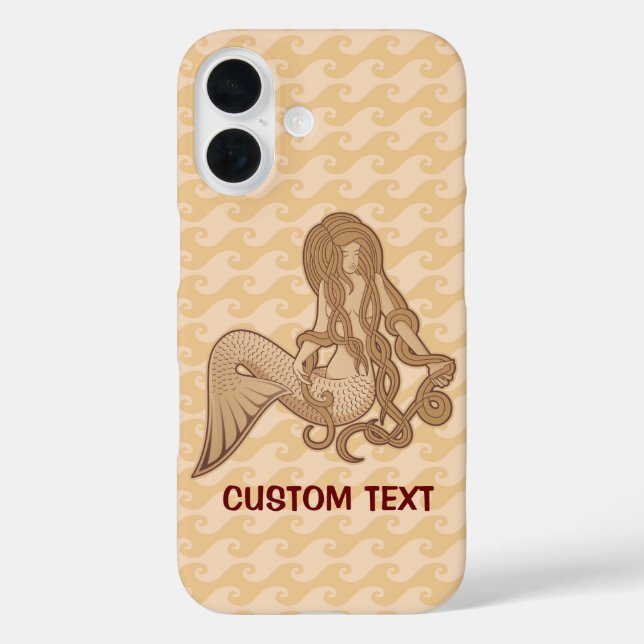 Sitting Mermaid Beige Case-Mate iPhone Case (Back)