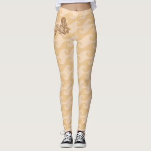 Sitting Mermaid Beige Leggings