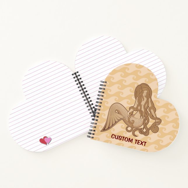 Sitting Mermaid Beige Notebook (Inside)