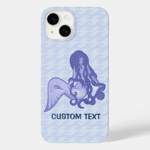 Sitting Mermaid Blue Case-Mate iPhone 14 Case