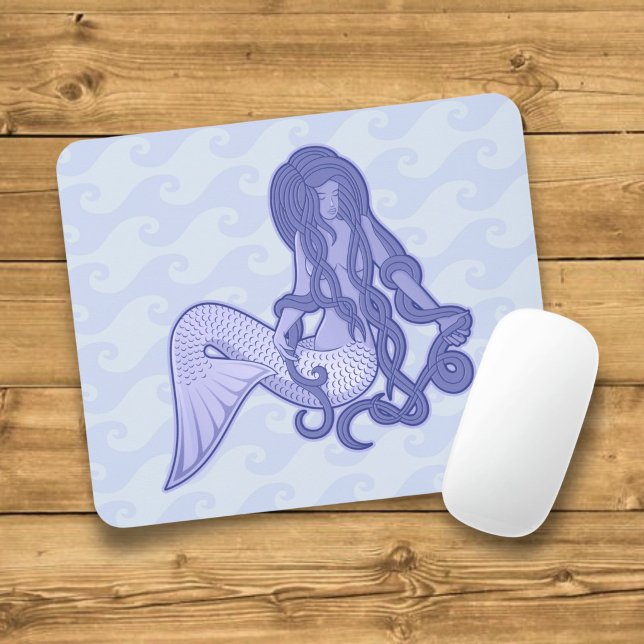 Sitting Mermaid Blue Mouse Mat (Creator Uploaded)