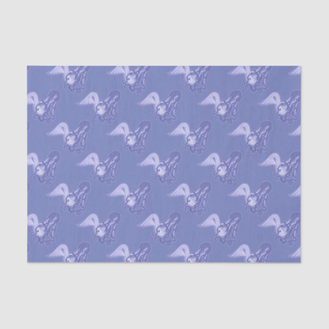 Sitting Mermaid Blue Tissue Paper (Front)