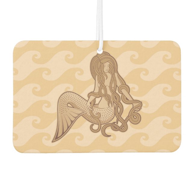 Sitting Mermaid Car Air Freshener (Front)