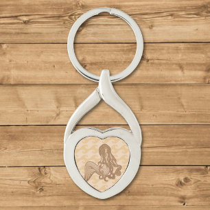 Sitting Mermaid Key Ring