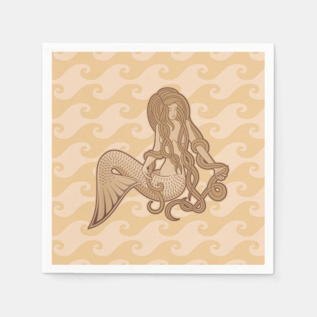 Sitting Mermaid Napkin (Front)