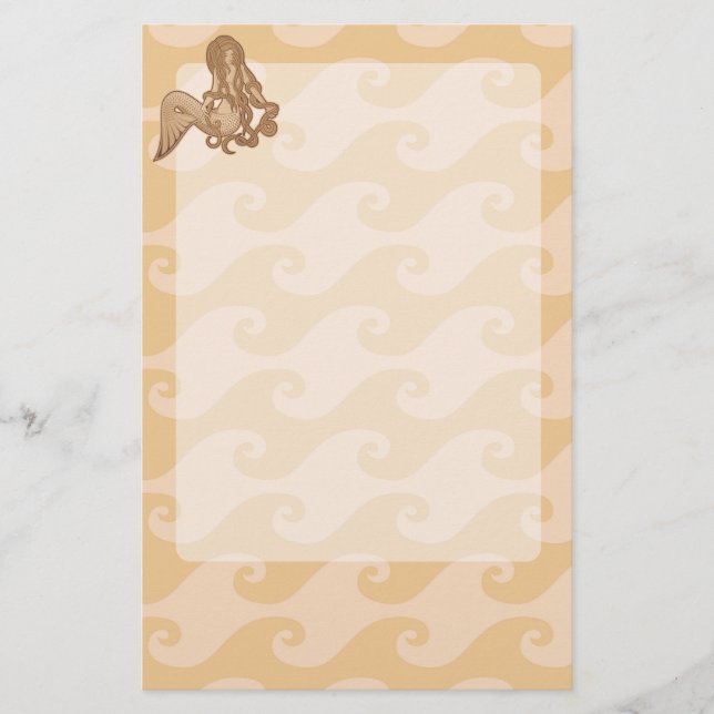 Sitting Mermaid Stationery (Front)
