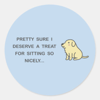 Sitting Nicely Classic Round Sticker