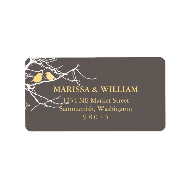 Sitting on a Tree Address Label (Front)