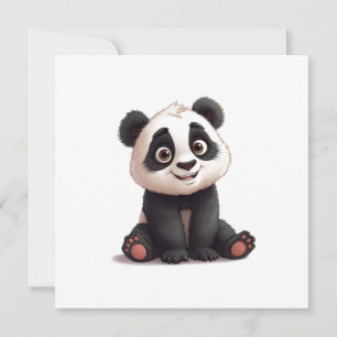 Sitting Panda Bear Cartoon Illustration Artwork
