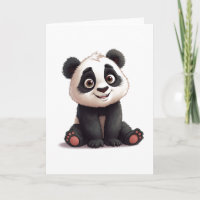 Sitting Panda Bear Cartoon Illustration Artwork