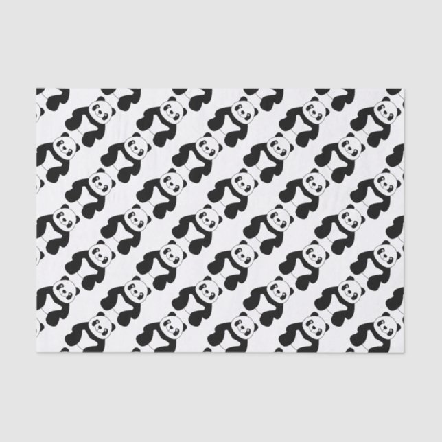 Sitting panda tissue paper (Front)