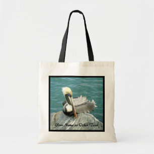Sitting Pelican Personalised Tote Bag