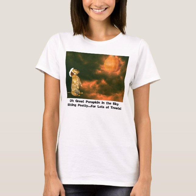 Sitting Pretty For Lots of Treats T-Shirt (Front)