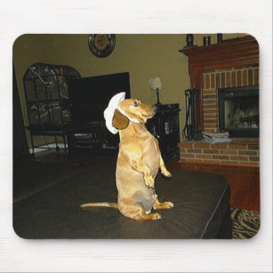 Sitting Pretty or Watching TV Dachshund Mouse Mat