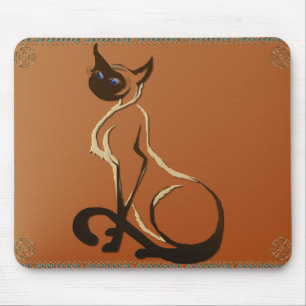 Sitting Pretty Siamese Cat Mousepad