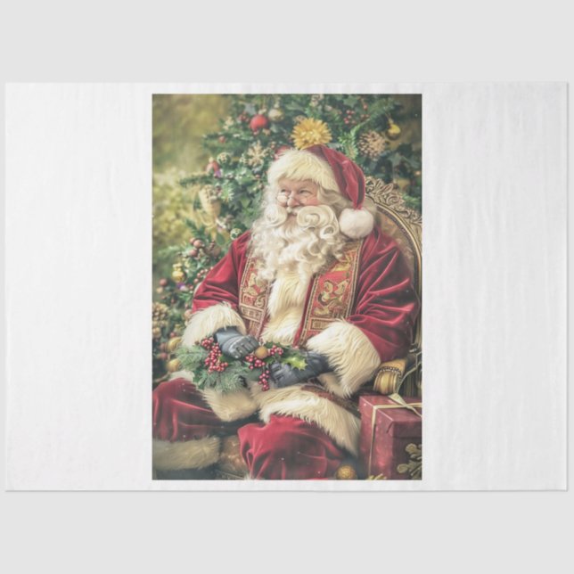 Sitting Santa Tissue Paper (Front)