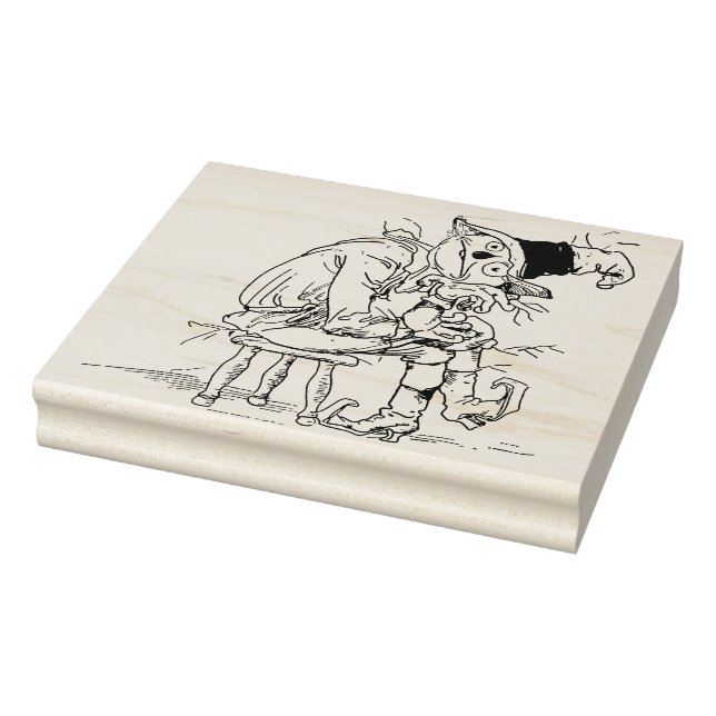 Sitting scarecrow illustration art stamp (Stamp)