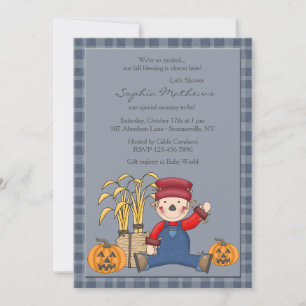Sitting Scarecrow Invitation