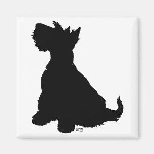 Sitting Scottie Dog Magnet