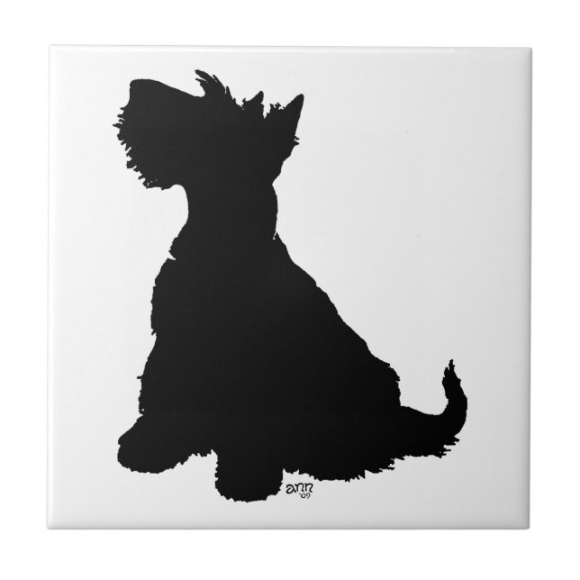 Sitting Scottie Dog Tile (Front)