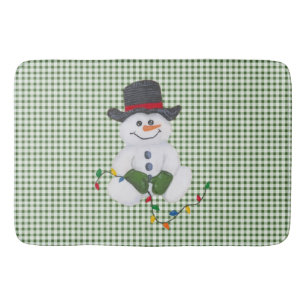 Sitting Snowman Bath Mat