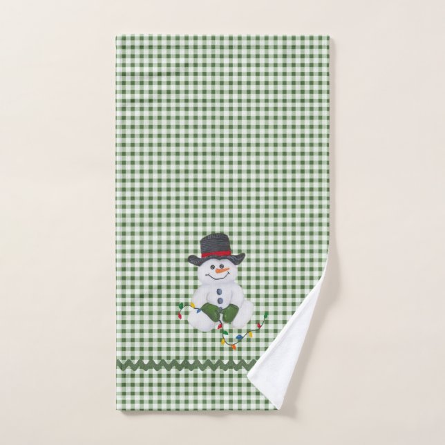 Sitting Snowman  Bath Towel Set (Hand Towel)