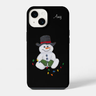 Sitting Snowman iPhone 14 Case