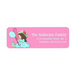 Sitting Suzie Birthday Girl Address Labels d6